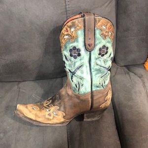 Dan Post Cut Out Detail Cowboy Boots